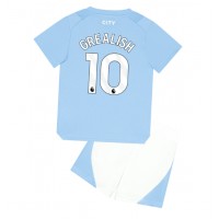 Manchester City Jack Grealish #10 Hjemme Trøje Børn 2023-24 Kortærmet (+ Korte bukser)